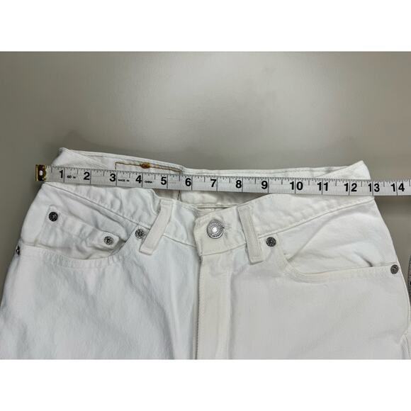 Vintage ‘94 Levi's 512 Jeans Womens 7 White Slim Fit Tapered Leg 90s Made in USA - Picture 3 of 16